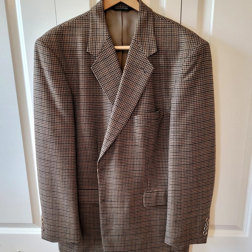 Man's English Check Wool Sports Jacket
